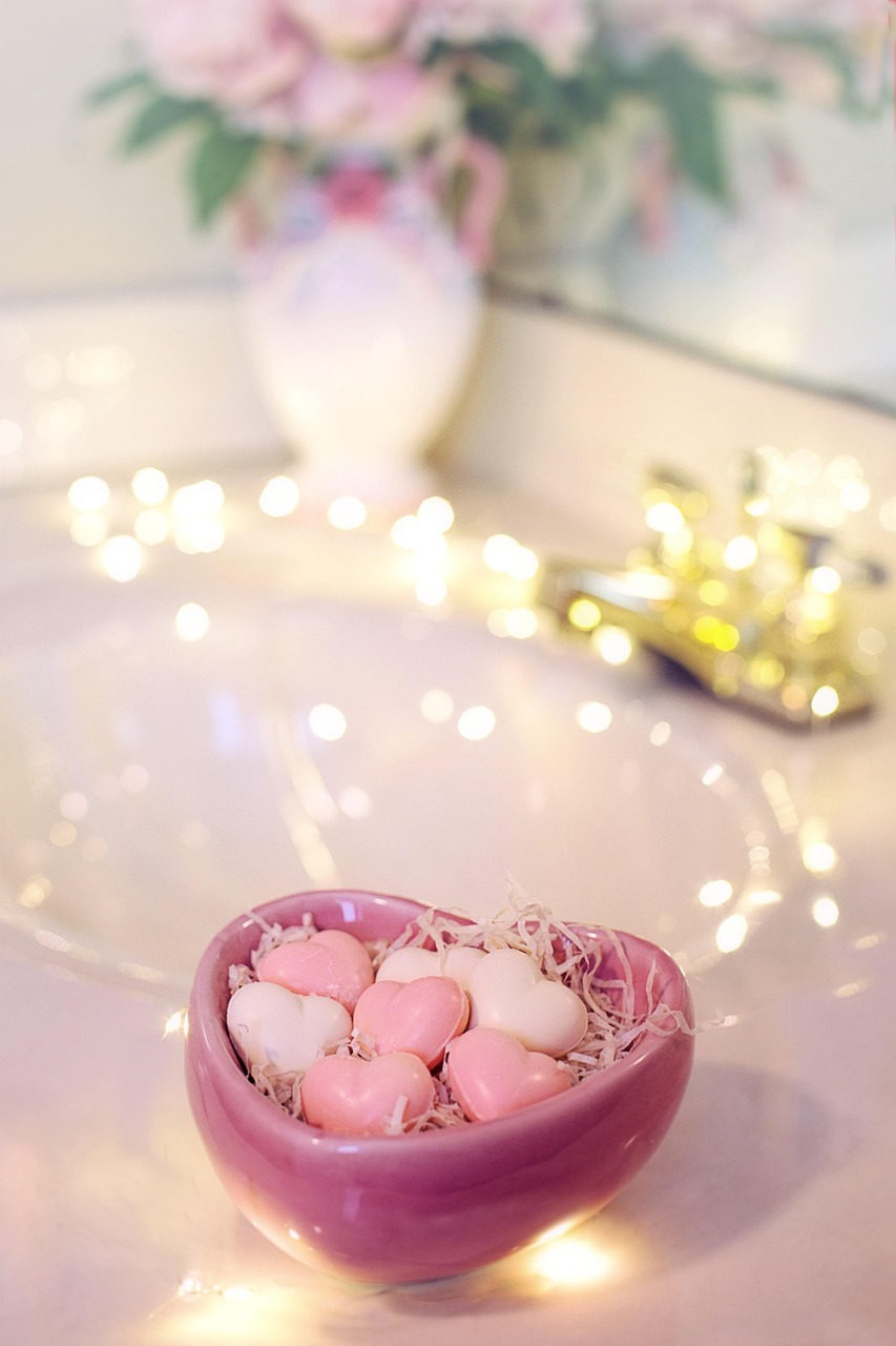 bathroom sink, spa, beauty, treatment, luxury, skincare, wellness, relaxation, therapy, natural, bathing, facial care, pink, soaps, hearts, heart-shaped soaps, vintage, spa, spa, skincare, skincare, skincare, skincare, skincare